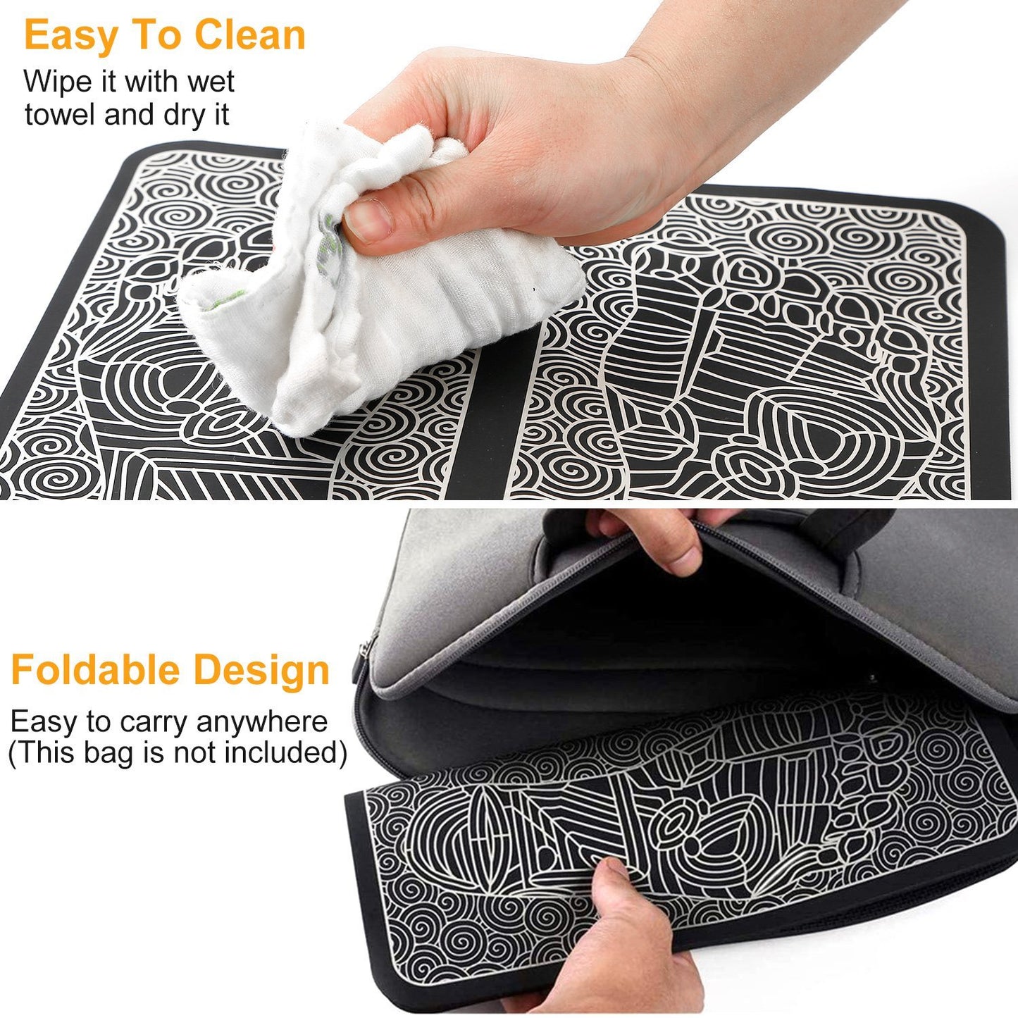 EMS Foot Massager Pad – Rechargeable Electric Reflexology Mat with 6 Modes & Auto Shut-Off