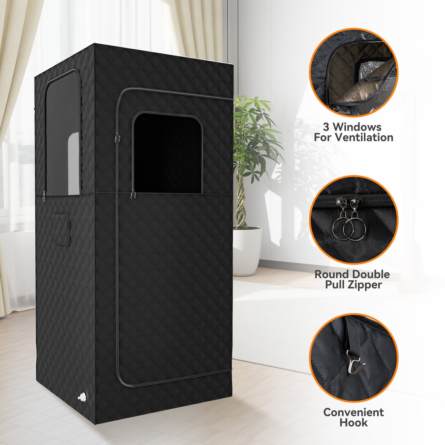 Portable Steam Sauna Tent – Full-Body Home Spa Kit with Zipper Closure & Steam Generator