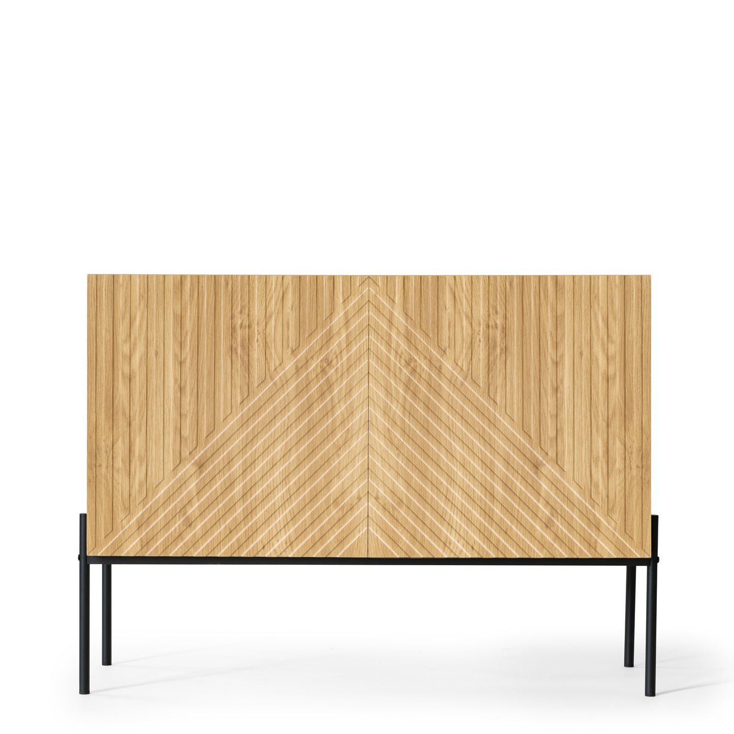 Storage Cabinet with 2 Doors – Natural Wood Accent Console with Adjustable Shelves