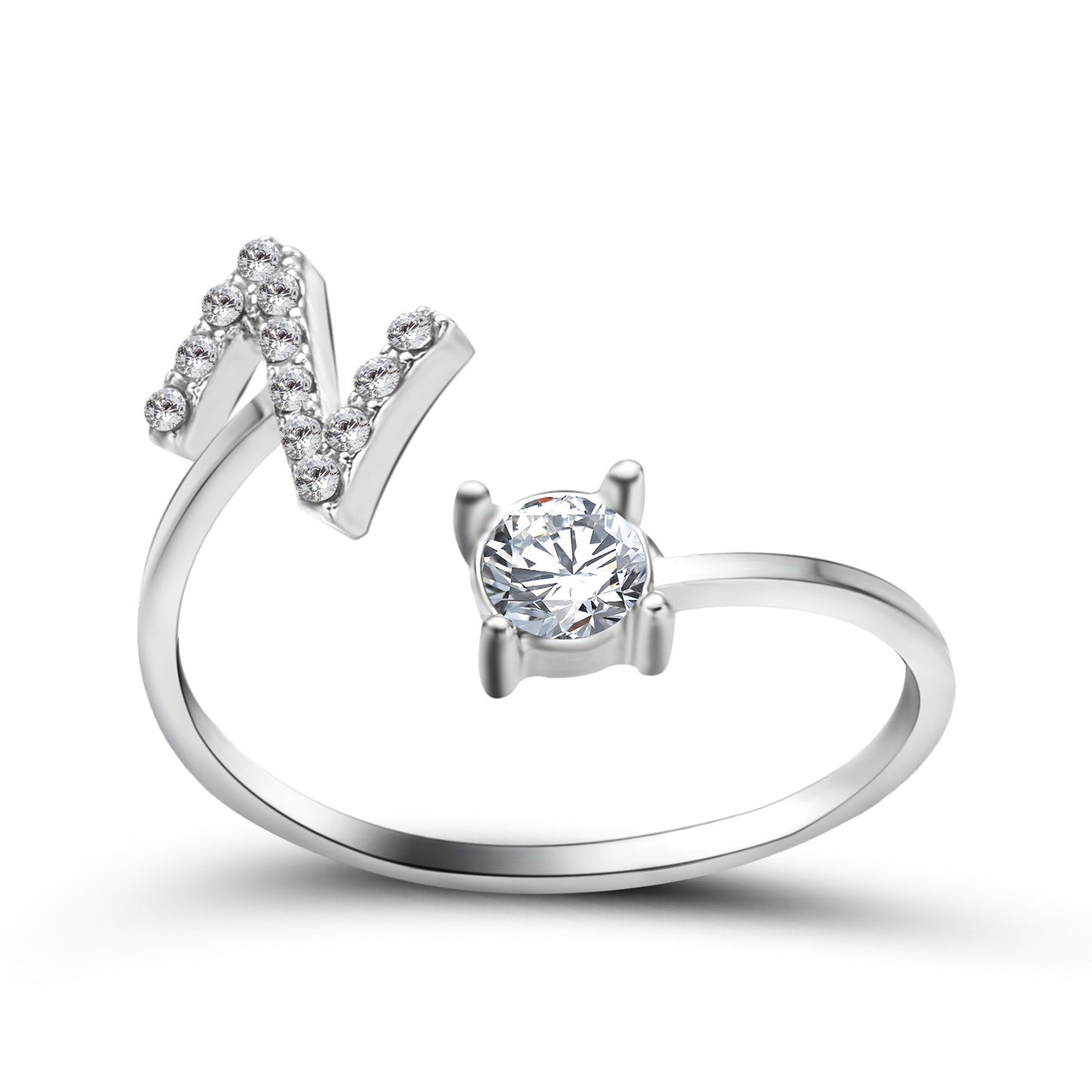 Adjustable Initial Letter Ring – Gold Plated, Personalized Jewelry for Women