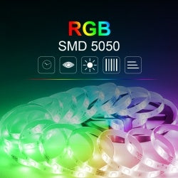 RGB LED Strip Lights – 32.8ft Color-Changing Light Kit with Remote (300 LEDs)