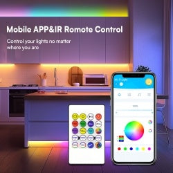 RGB LED Strip Lights – 16.4ft Color-Changing Light Kit with Remote