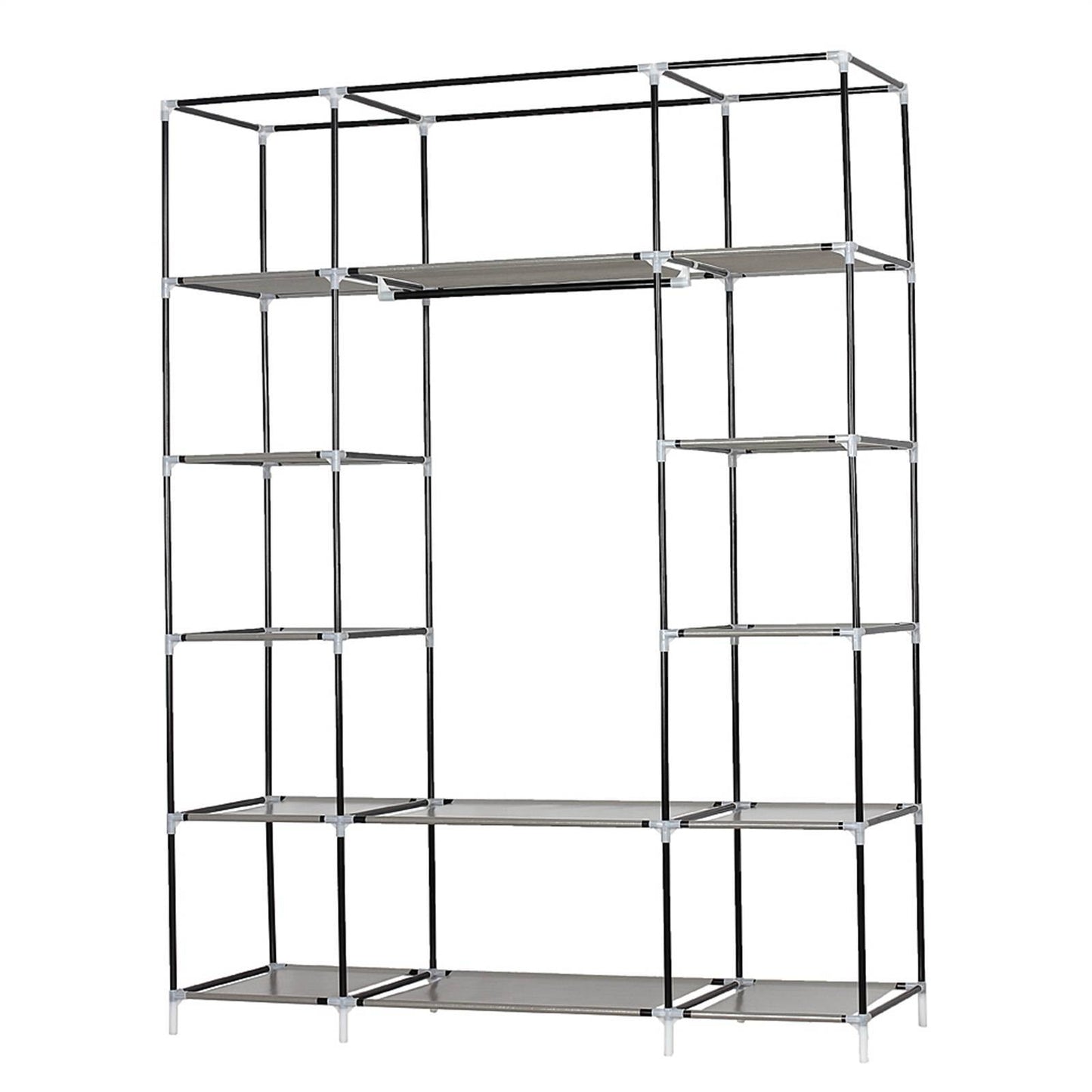Portable 5-Layer Closet Organizer with Shelves – Foldable Wardrobe Rack