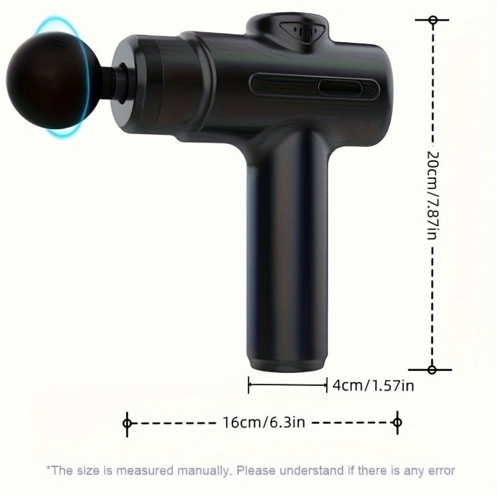 Deep Tissue Massage Gun – Handheld Percussion Massager with 8 Heads & 12-Hour Battery