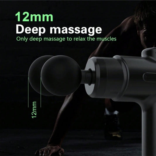 Deep Tissue Massage Gun – Handheld Percussion Massager with 8 Heads & 12-Hour Battery