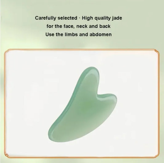 Gua Sha & Jade Roller Set – Facial Sculpting & Skincare Massage Duo