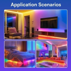 RGB LED Strip Lights – 16.4ft Color-Changing Light Kit with Remote