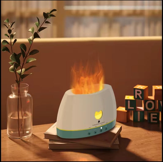FlameGlow Essential Oil Diffuser – Flame Light Cool Mist Humidifier